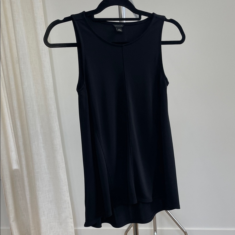 Ann Taylor Elegant Black Sleeveless Top